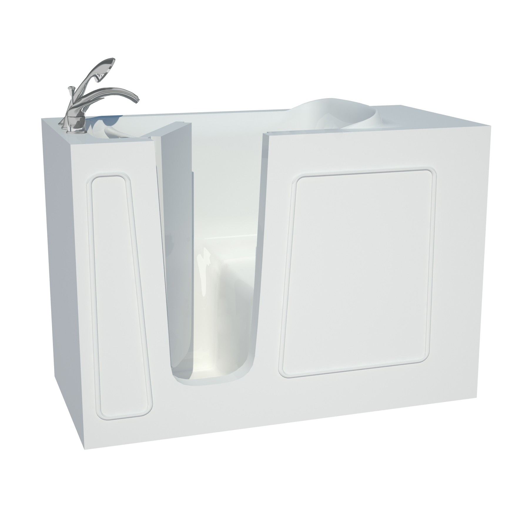 26x53 White Soaker Walk-In Tub Left Drain