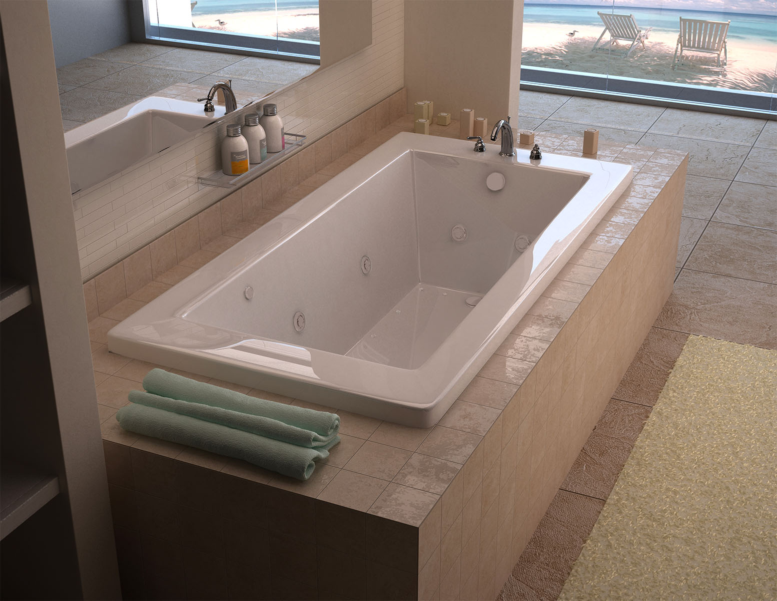 Villa 32 x 66 Rectangular Air & Whirlpool Jetted Bathtub