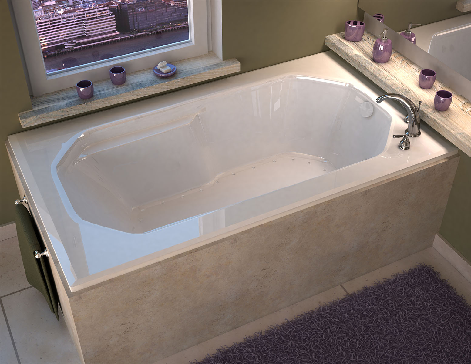 Irma 36 x 60 Rectangular Air Jetted Bathtub