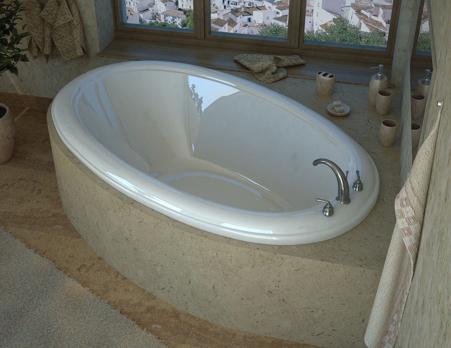 Vino 42 x 70 Oval Air Jetted Bathtub