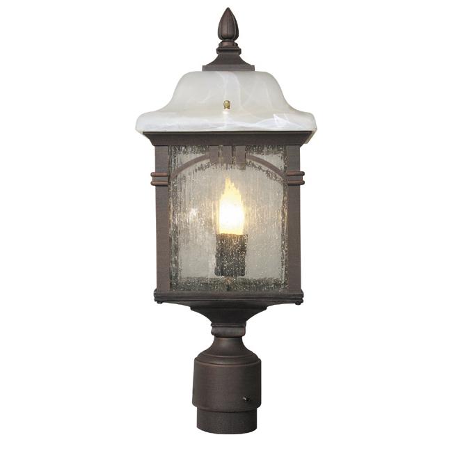 Sonoma F-2750-CP Medium Post Mount 1 Light Outdoor Lighting Water Glass