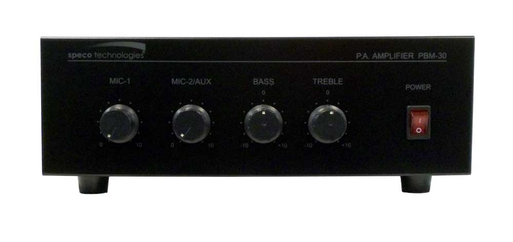 30 Watt Pa Amp/2 Mic Inputs/Aux/Auto Mute 110 Volt