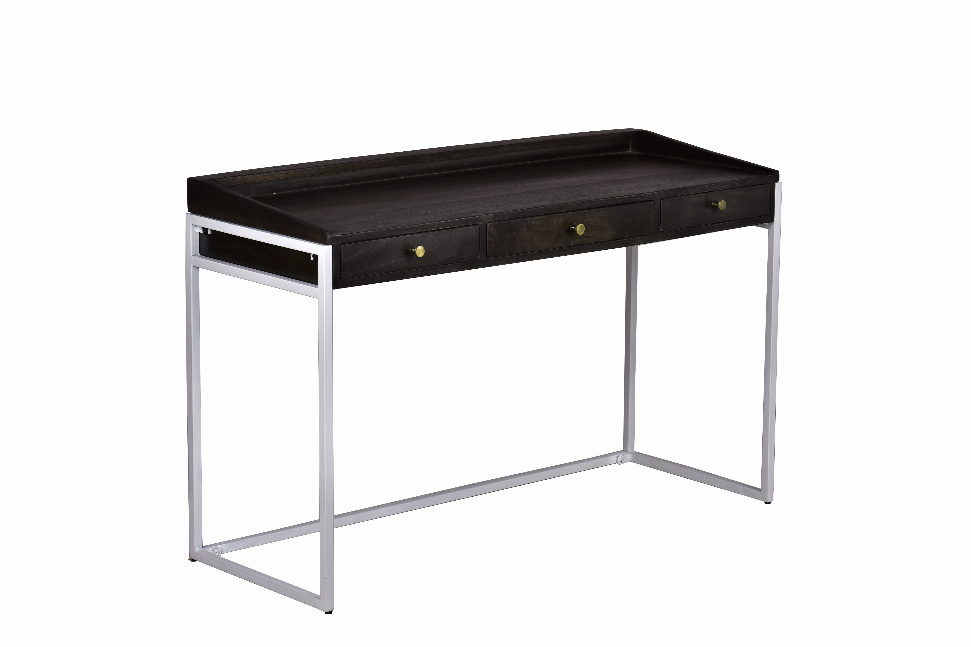 Spitiko Homes Writing Desk Wood & Metal - 48"x18"x35" Pickel Grey /  White