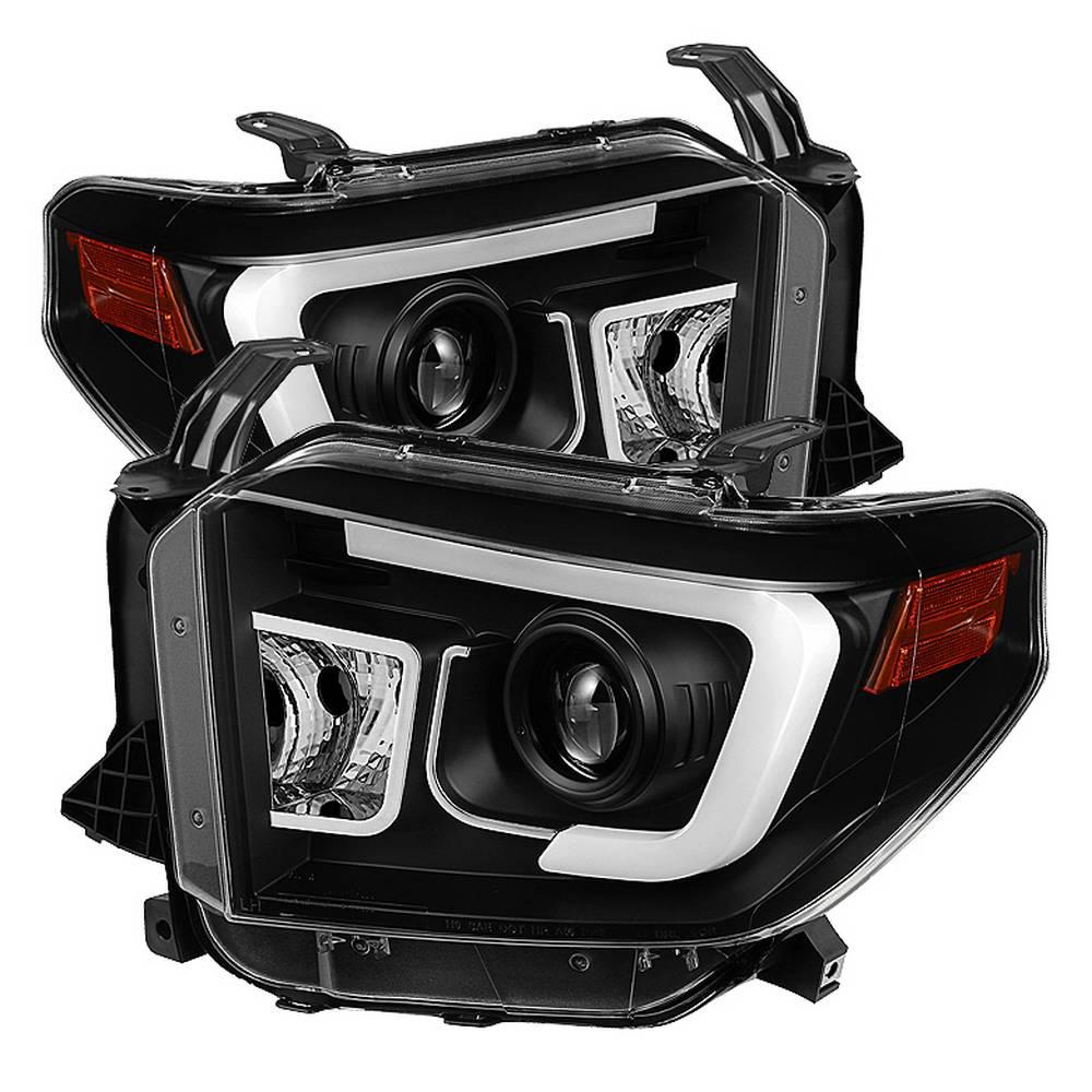 14-16 TUNDRA PROJECTOR HEADLIGHTS-LIGHT BAR DRL-BLACK DRIVER/PASSENGER