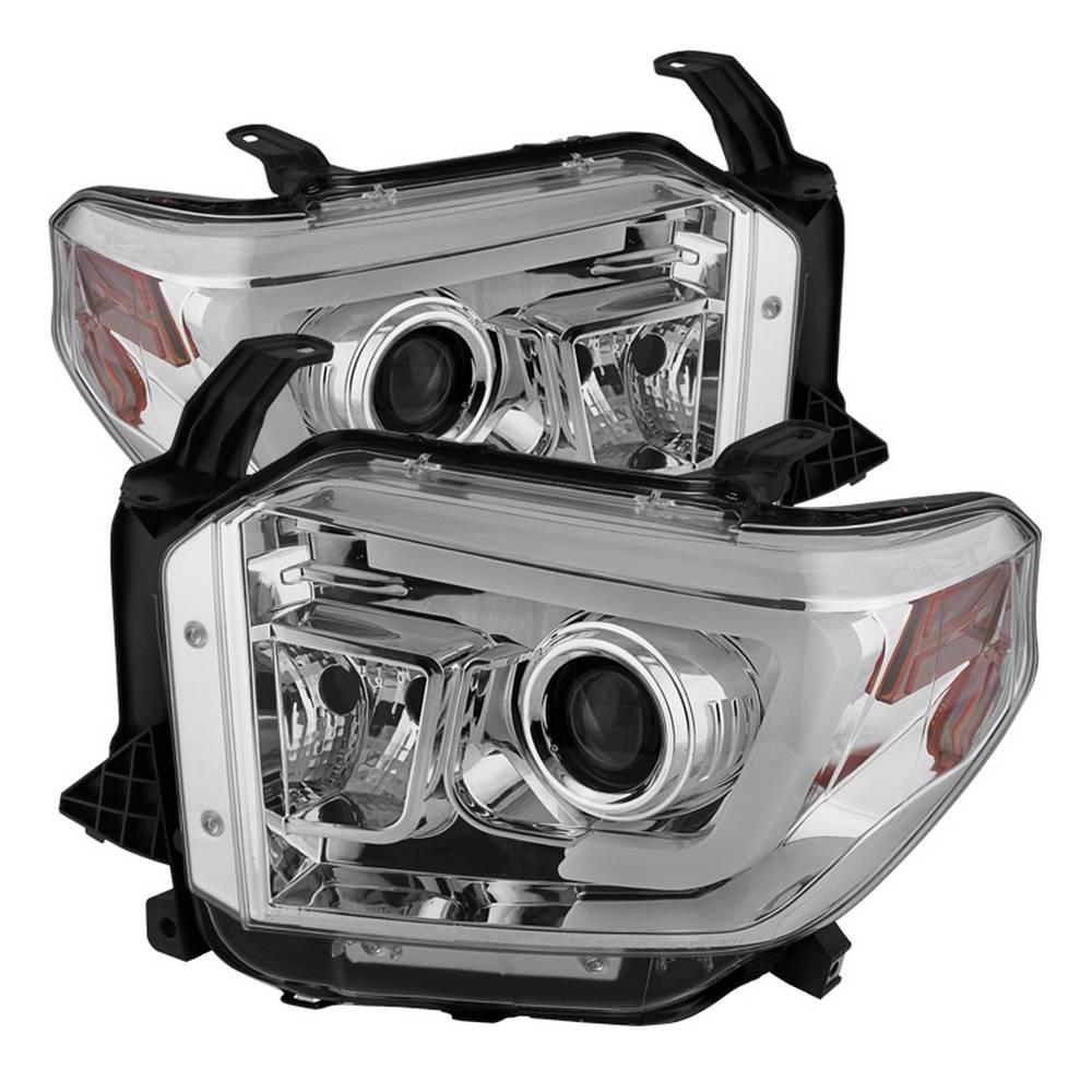 14-16 TUNDRA PROJECTOR HEADLIGHTS-LIGHT BAR DRL-CHROME DRIVER/PASSENGER