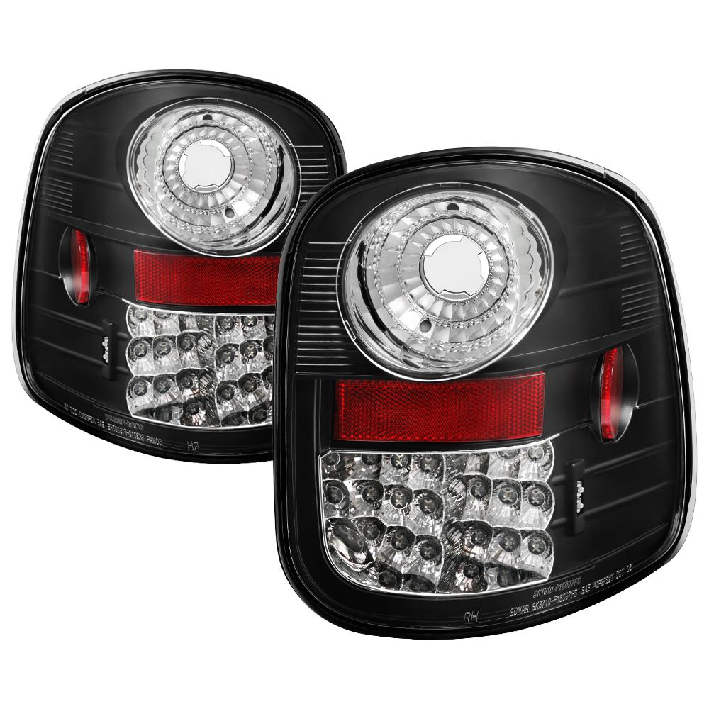 97-03 F150 FLARESIDELED TAIL LIGHTS-BLACK