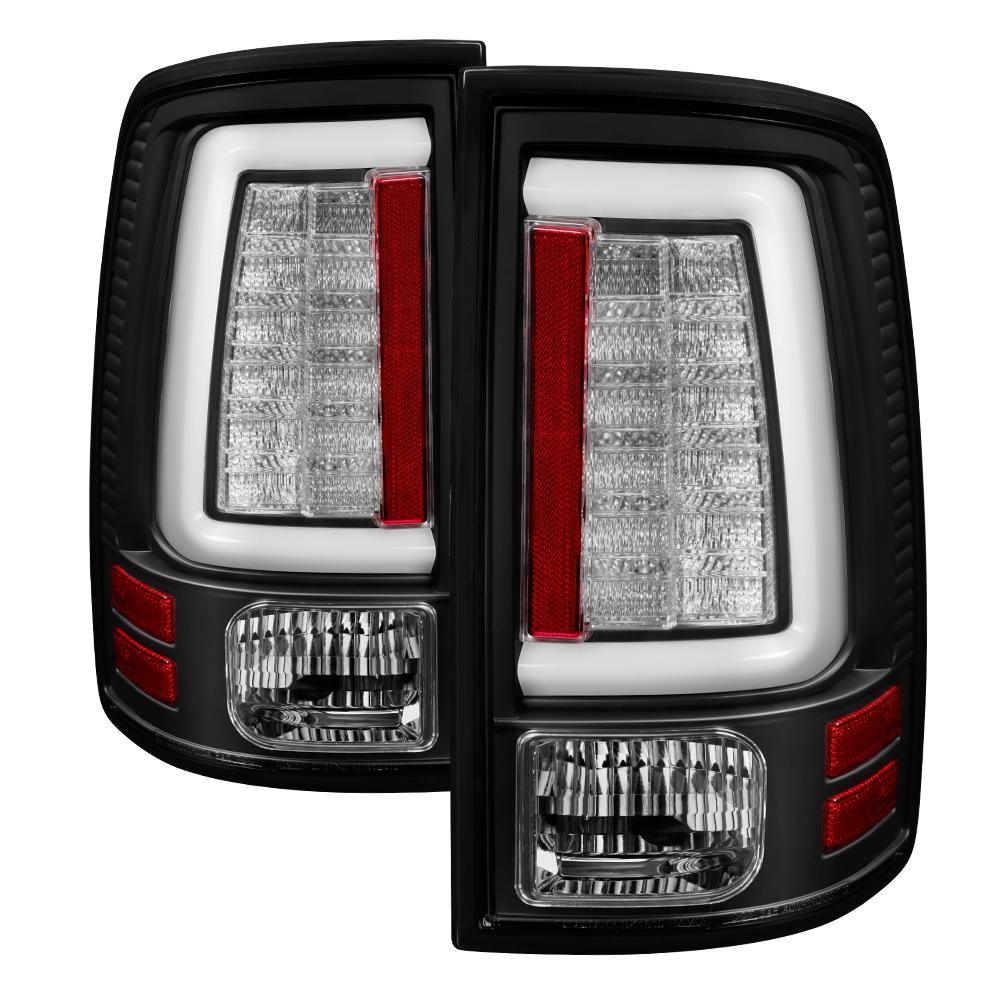 09-16 RAM 1500/10-16 RAM 2500/3500 LIGHT BAR LED TAILLIGHTS-INCANDESCENT MODEL ONLY-BLACK DRIVE/PASS