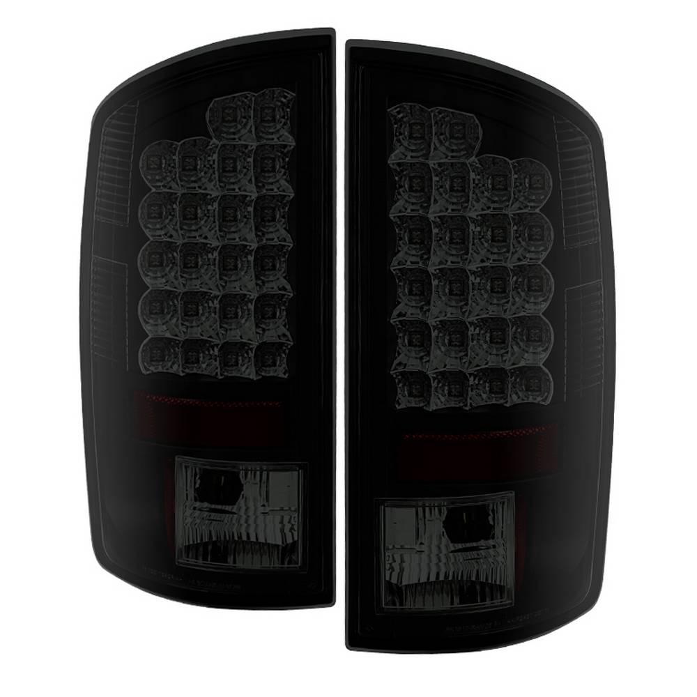 07-08 RAM 1500/07-09 RAM 2500/3500 LED TAILLIGHTS-BLACK SMOKE DRIVE/PASS