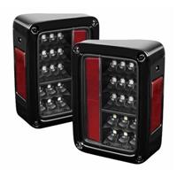 07-16 WRANGLER LED TAIL LIGHTS-BLACK