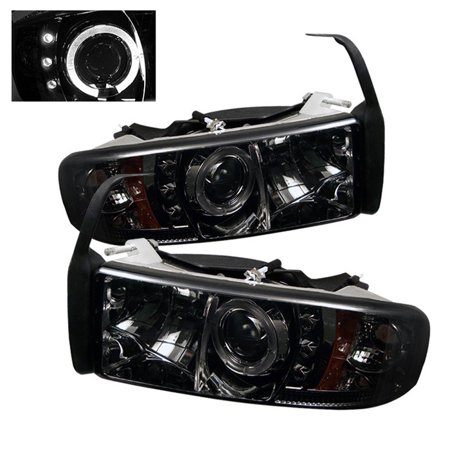 94-01 RAM 1500/94-02 RAM 2500/3500/99-01 RAM SPORT-PROJECTOR HEADLIGHTS-LED HALO