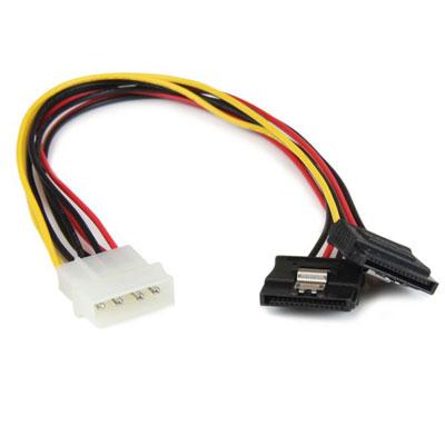 12" LP4 to 2x Latching SATA