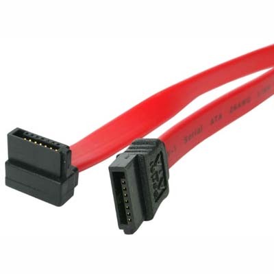 24" Right Angle SATA Cable