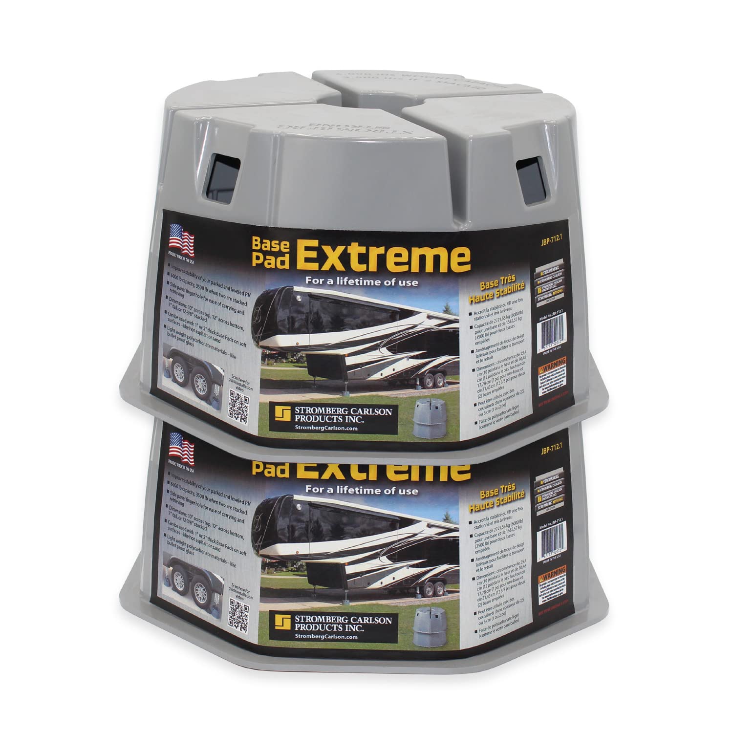 BASE PAD EXTREME 7IN BLOCKS 6000 LB MAX CAPACITY/EA 2 PK