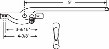 Left Hand Aluminum Operator Assembly, 2-Pack