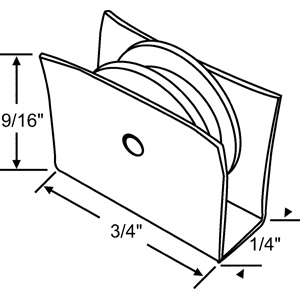 Slider Insert Roller W/Nylon, 30-Pack