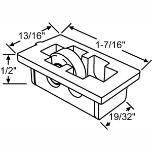 Sliding Window Roller Assembly, 11-Pack