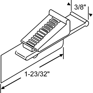 Plastic Slide Bolt-Black, 39-Pack