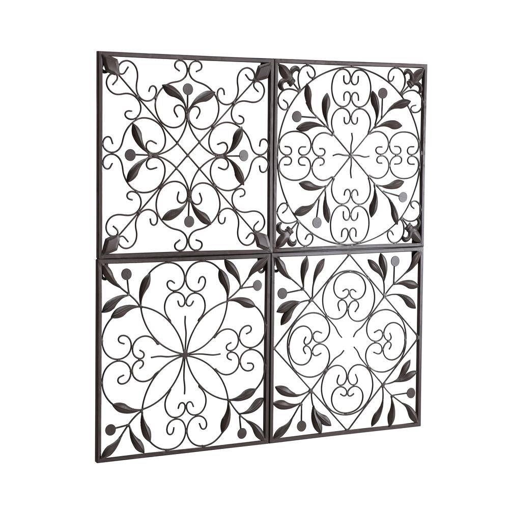 Sunjoy Four Panel Metal Wall Art