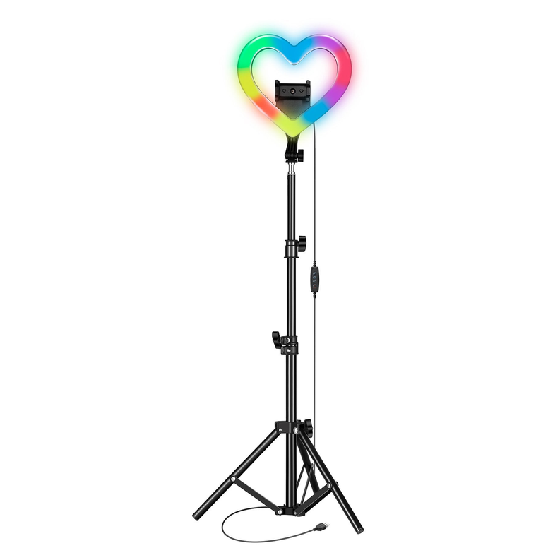 PRO Live Stream 10" Heart Ring Light with RGB (SC-2330RGB)