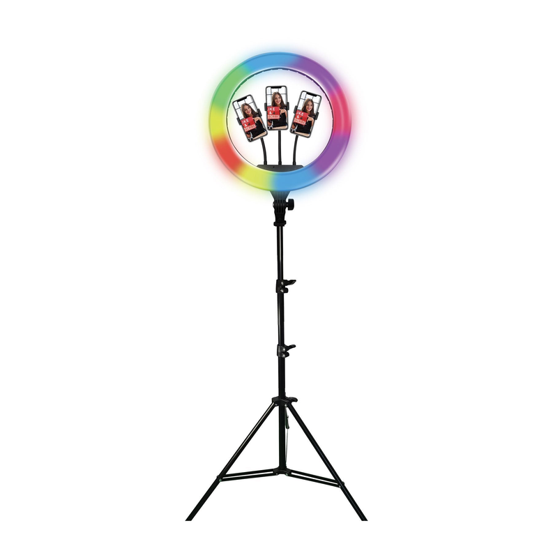 PRO Live Stream 18" 3-Device Ring Light with RGB (SC-3830RGB)