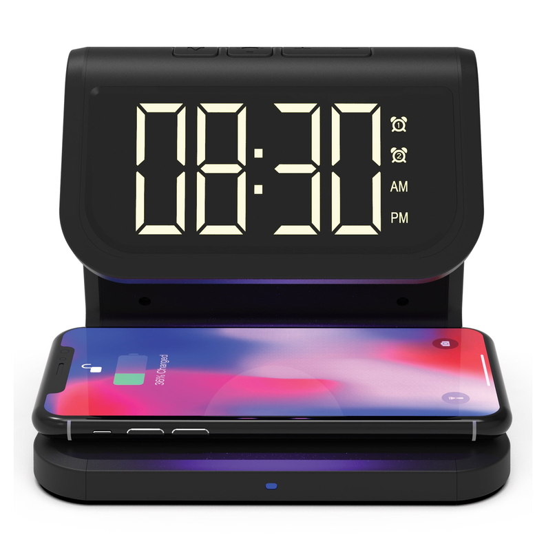 UV Sterilizer Wireless Charger - Dual Alarm Clock