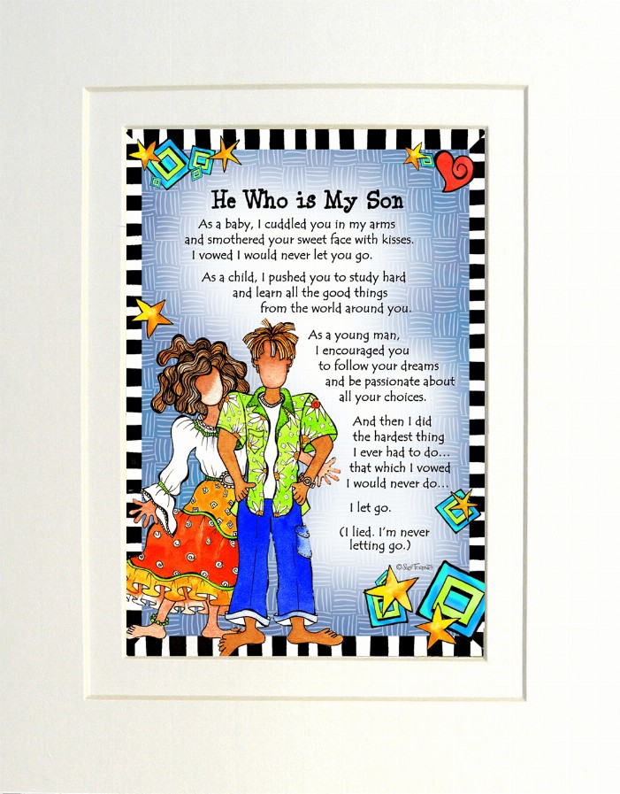 Family Themed Gifty Art - 8" x 10"WhiteSon