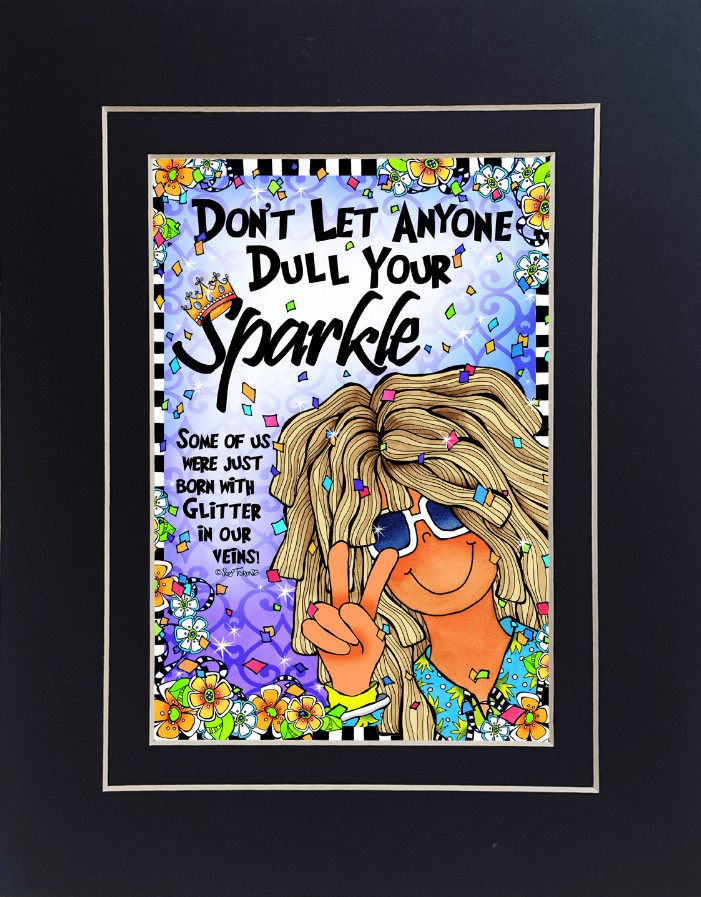 Glitter / Sparkle - 8" x 10" Black