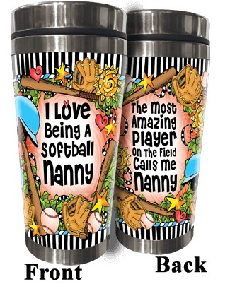 Softball Family Stainless Steel Tumbler -  Softball_NANNY