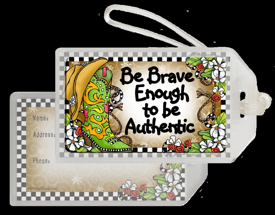 TingleBoot Collection Bag Tag - Brave Enough