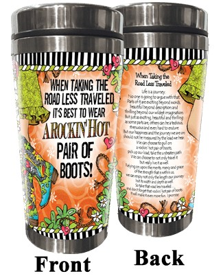 TingleBoot Collection Stainless Steel Tumbler - Road Less Traveled