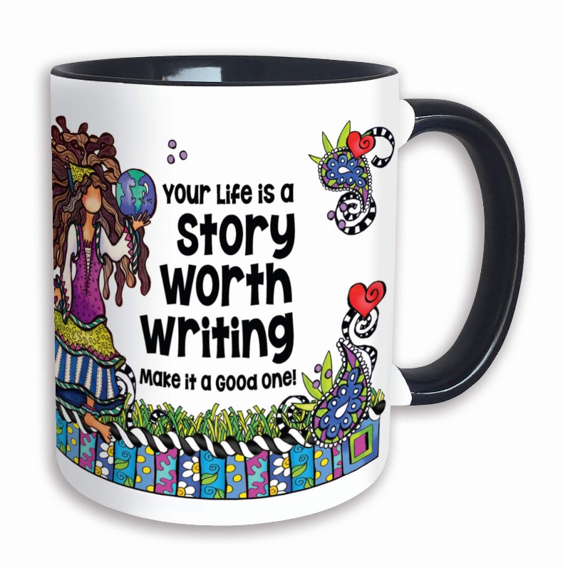 Wacky Ceramic Mug -  Story Worth Writing