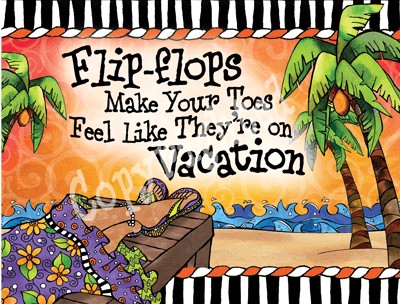 Wacky Note Cards -  Vacation Toes