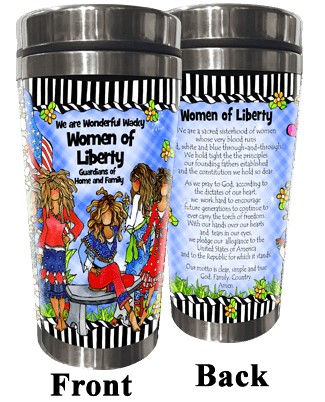 Wacky Stainless Steel Tumbler -  Women of Liberty