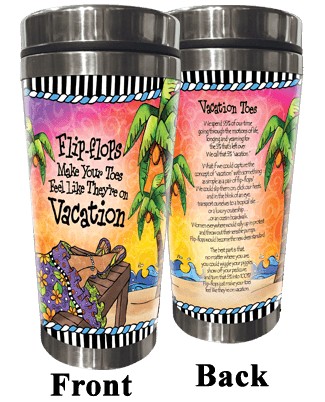 Wacky Stainless Steel Tumbler -  Vacation Toes