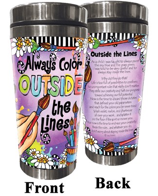 Wacky Stainless Steel Tumbler -  Color Outside the Lines