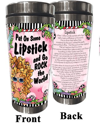 Wacky Stainless Steel Tumbler -  Lipstick