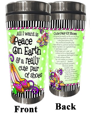 Wacky Stainless Steel Tumbler -  Cute Shoes