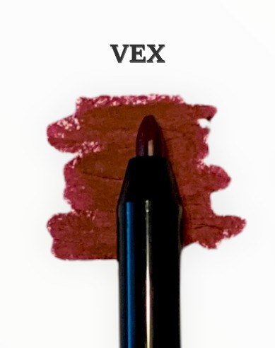 Retractable Matte Lip Liner With Shea Butter - Vex-Deep dark plum with cool pink undertoneVex
