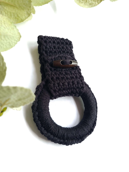 Kitchen Towel Ring Holder Black