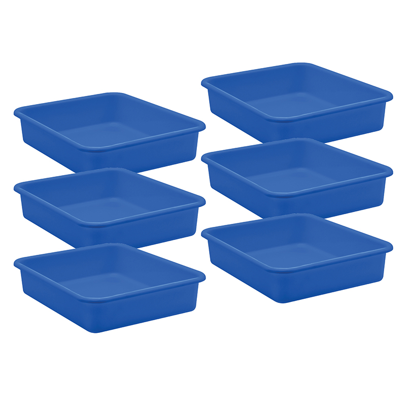 Blue Large Plastic Letter Tray, Pack of 6