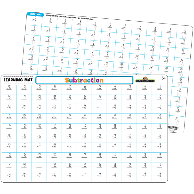 Subtraction Learning Mat