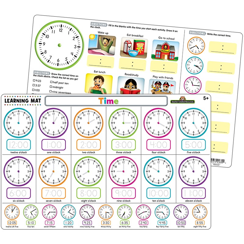 Time Learning Mat