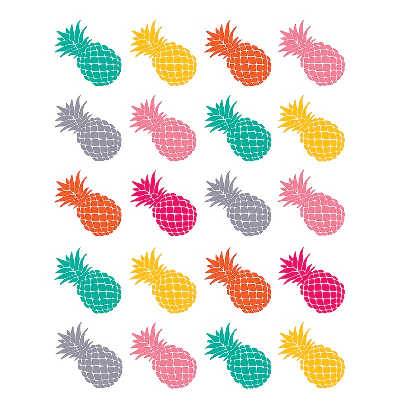 Tropical Punch Pineapples Stickers, Pack of 120