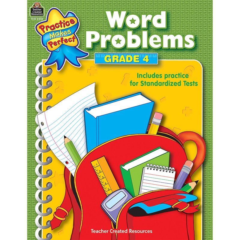 Practice Makes Perfect: Word Problems Book, Grade 4