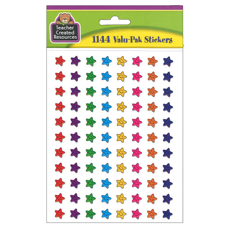 Mini Smiley Stars Valu-Pak Stickers, Pack of 1144