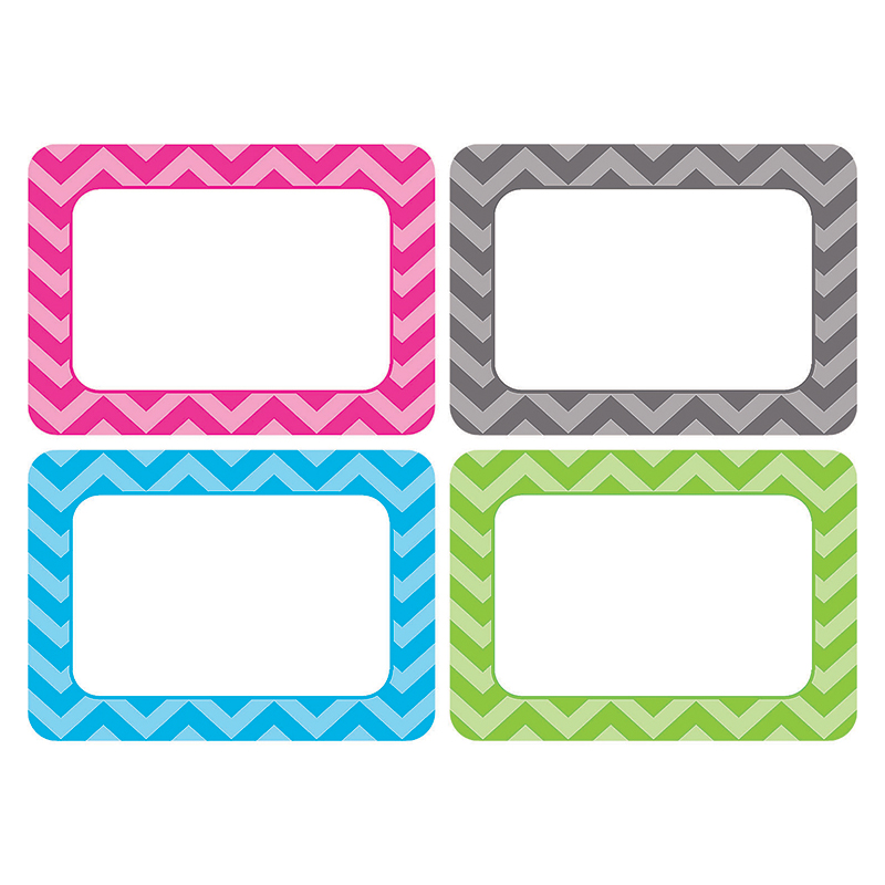 Chevron Name Tags, Multi Pack, Pack of 36