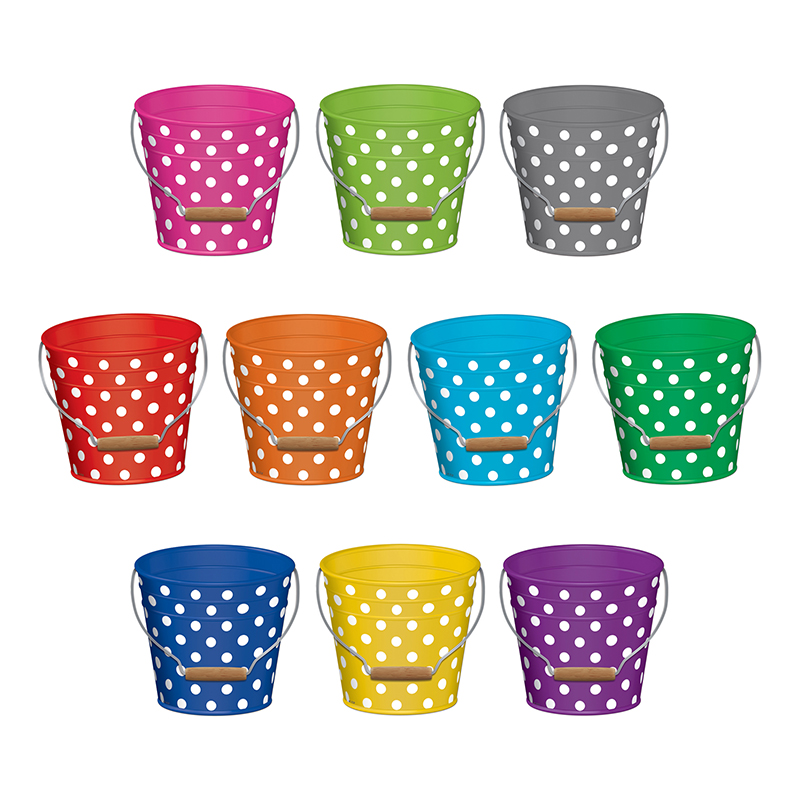 Polka Dots Buckets Accents, Pack of 30