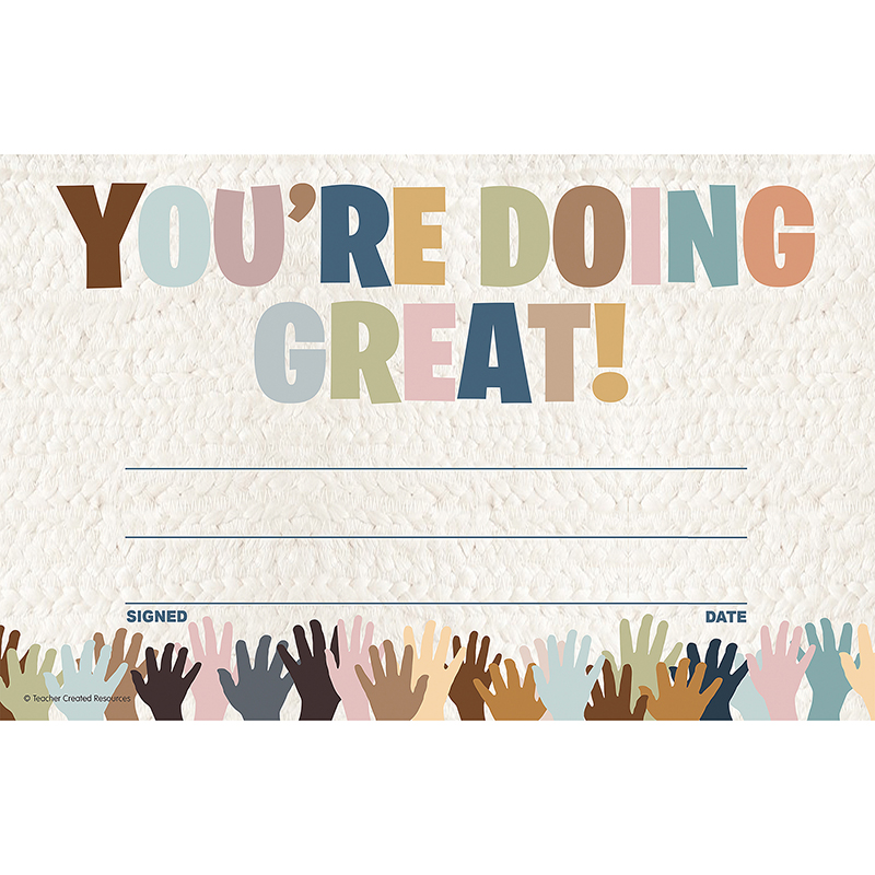 Everyone is Welcome You're Doing Great! Awards, Pack of 30
