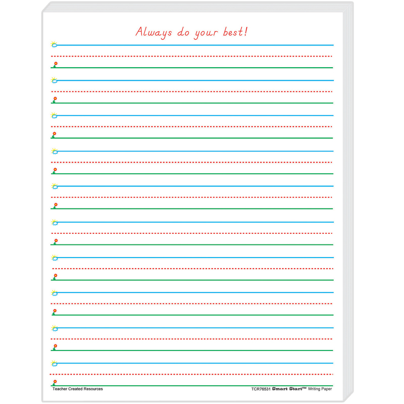 Smart Start 1-2 Writing Paper: 100 Sheets