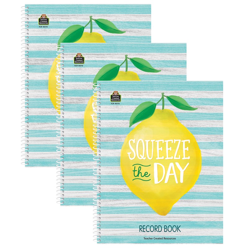 Lemon Zest Record Book, Pack of 3